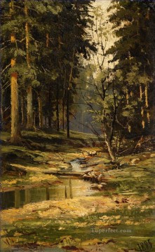 Bosque Painting - FOREST BROOK paisaje clásico Ivan Ivanovich árboles